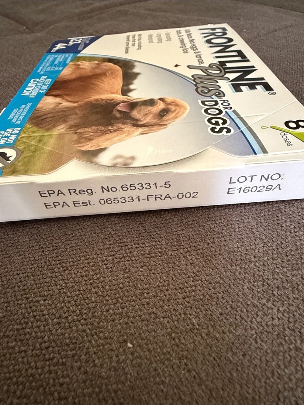 NEW! The box never opened. Frontline Plus for Dogs 23 to 44 lbs (8 Doses)